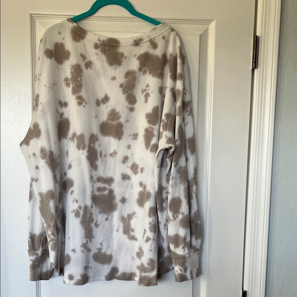 Terra & Sky Brown and White Long Sleeve Tee - Picture 5 of 7